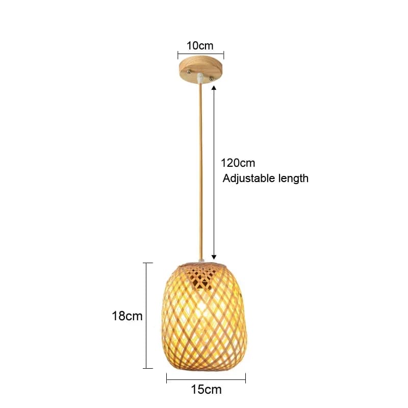 suspension rotin bambou