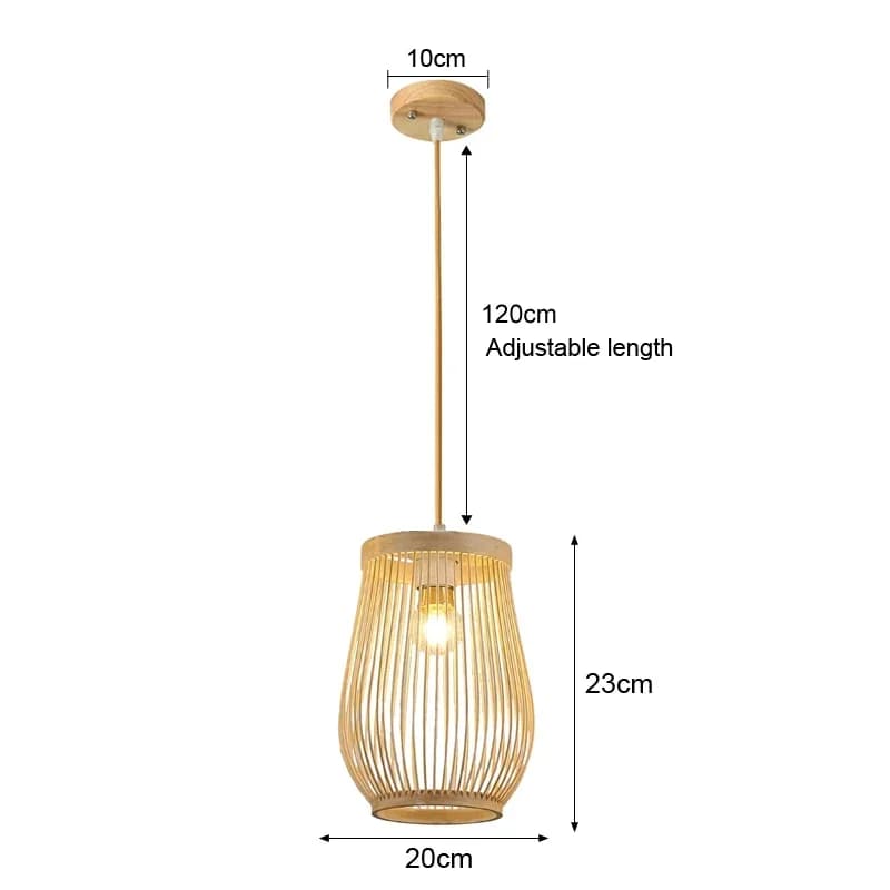 suspension rotin bambou